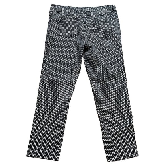 89TH + Madison Black White Small Diamond Print Pants Straight Leg Plus Size 16 - Picture 2 of 8